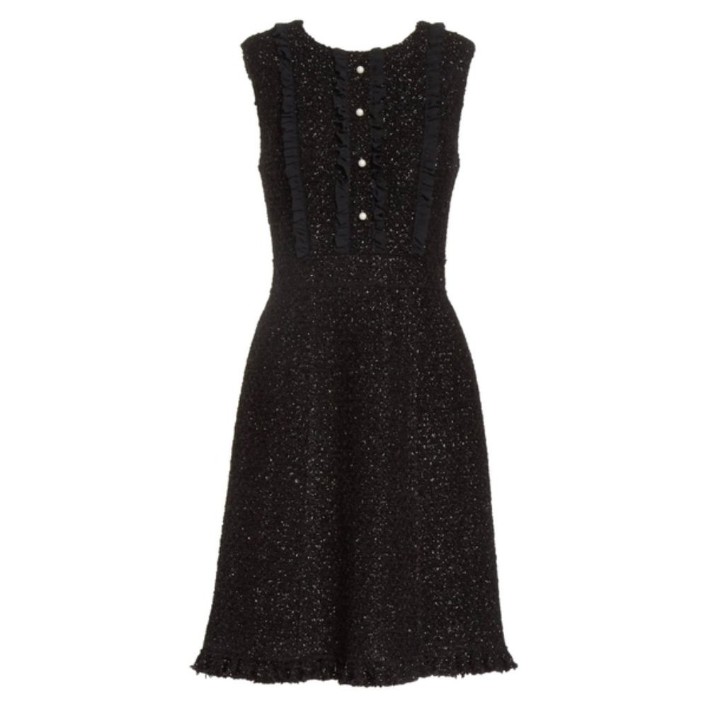 KATE SPADE SPARKLE TWEED PEARL DRESS